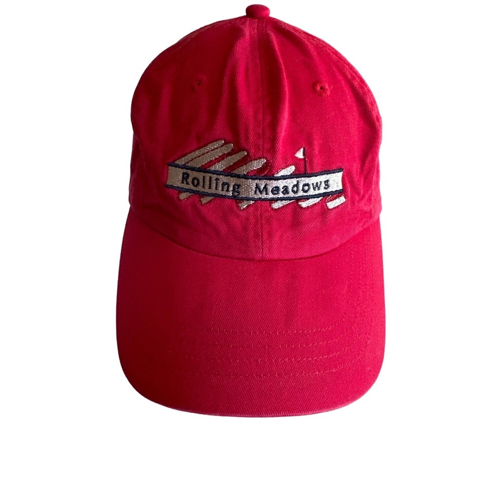 Rolling Meadows Golf Club Indiana Red Hat Cap Adjustable
